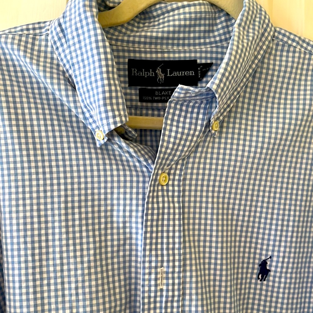 COPY - Ralph Lerann XL Lake blue and white gingham Putnam